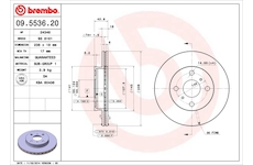 Brzdový kotouč BREMBO 09.5536.20