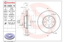 Brzdový kotúč BREMBO 09.5568.10