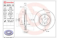 Brzdový kotouč BREMBO 09.5570.10