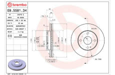 Brzdový kotouč BREMBO 09.5581.34