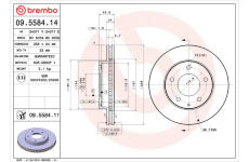 Brzdový kotúč BREMBO 09.5584.11