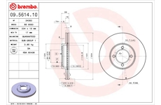 Brzdový kotouč BREMBO 09.5614.10