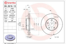 Brzdový kotouč BREMBO 09.5616.10