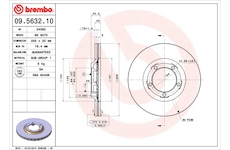 Brzdový kotouč BREMBO 09.5632.10