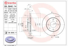 Brzdový kotouč BREMBO 09.5640.14