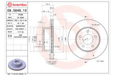 Brzdový kotúč BREMBO 09.5649.10