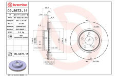 Brzdový kotouč BREMBO 09.5673.11