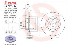 Brzdový kotouč BREMBO 09.5674.21