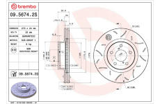 Brzdový kotouč BREMBO 09.5674.2S