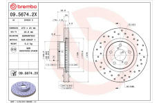 Brzdový kotouč BREMBO 09.5674.2X