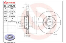 Brzdový kotúč BREMBO 09.5724.10