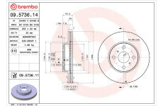 Brzdový kotouč BREMBO 09.5736.11