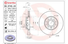 Brzdový kotouč BREMBO 09.5745.24