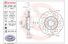 Brzdový kotouč BREMBO 09.5745.2X