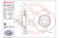 Brzdový kotouč BREMBO 09.5749.10