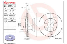 Brzdový kotouč BREMBO 09.5801.10