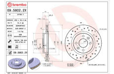 Brzdový kotouč BREMBO 09.5802.2X