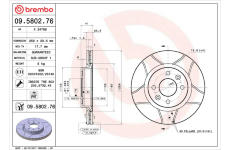 Brzdový kotouč BREMBO 09.5802.76