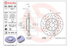 Brzdový kotouč BREMBO 09.5843.3X