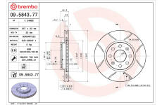 Brzdový kotouč BREMBO 09.5843.77