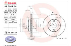 Brzdový kotouč BREMBO 09.5844.24