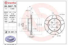 Brzdový kotouč BREMBO 09.5857.75