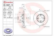 Brzdový kotouč BREMBO 09.5867.10