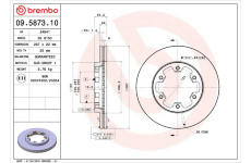 Brzdový kotouč BREMBO 09.5873.10