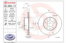 Brzdový kotouč BREMBO 09.5904.14