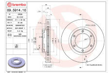 Brzdový kotouč BREMBO 09.5914.10