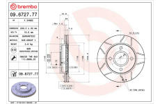 Brzdový kotouč BREMBO 09.6727.77