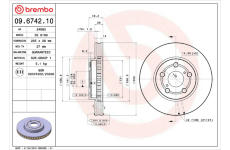 Brzdový kotúč BREMBO 09.6742.10