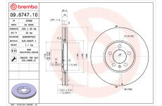 Brzdový kotouč BREMBO 09.6747.10