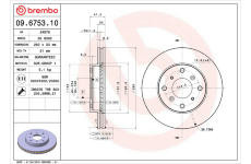 Brzdový kotúč BREMBO 09.6753.10