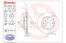 Brzdový kotouč BREMBO 09.6753.21