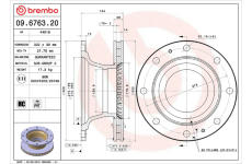 Brzdový kotouč BREMBO 09.6763.20