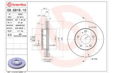 Brzdový kotouč BREMBO 09.6816.10