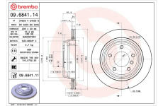 Brzdový kotouč BREMBO 09.6841.11