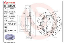 Brzdový kotouč BREMBO 09.6841.1X