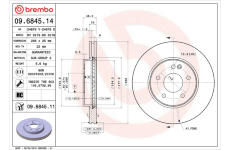 Brzdový kotouč BREMBO 09.6845.11