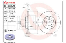 Brzdový kotouč BREMBO 09.6863.11