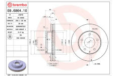 Brzdový kotúč BREMBO 09.6864.10