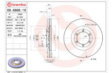 Brzdový kotouč BREMBO 09.6866.10