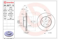 Brzdový kotúč BREMBO 09.6877.10