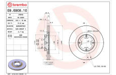 Brzdový kotúč BREMBO 09.6908.10