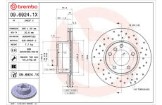 Brzdový kotúč BREMBO 09.6924.1X