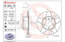 Brzdový kotouč BREMBO 09.6924.75