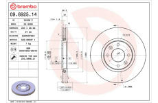 Brzdový kotouč BREMBO 09.6925.14