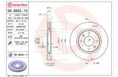 Brzdový kotouč BREMBO 09.6932.11