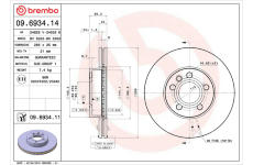 Brzdový kotouč BREMBO 09.6934.14